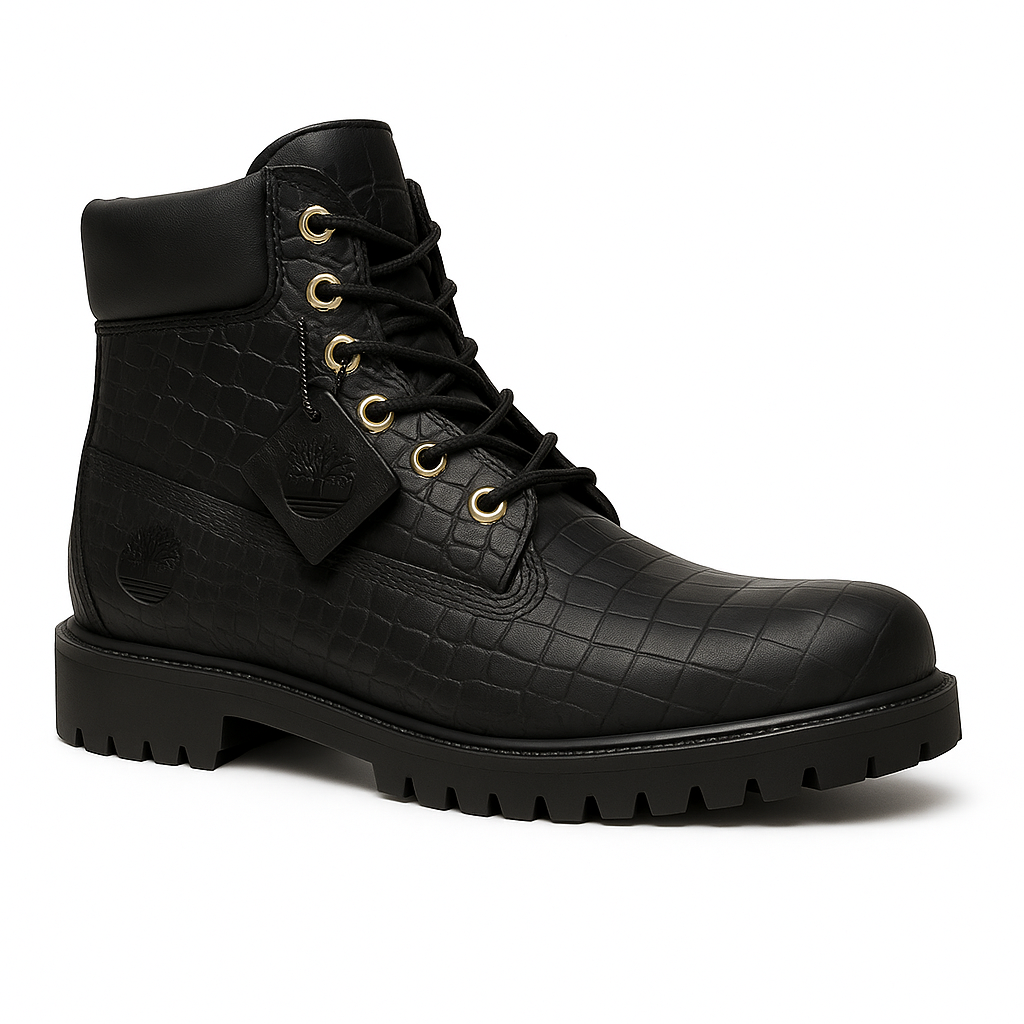 BLACK Timberland CROKDILE Leather